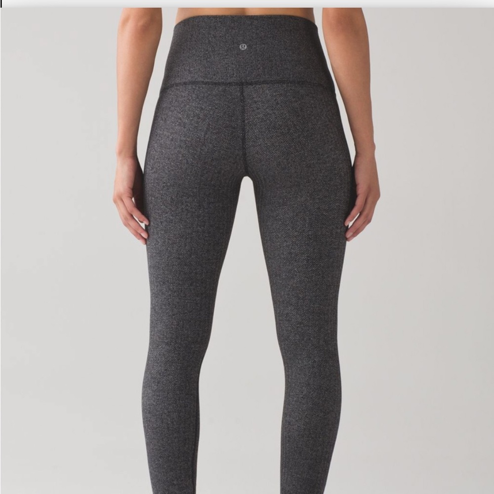 Lululemon low-rise wunder under heathered herringbone tight